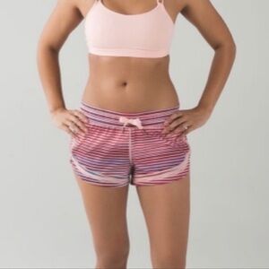 Lululemon Make a Move Shorts Pink Stripe Run